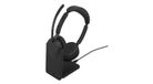 Jabra Evolve3 65 - Draadloze headset met twee USB-C-aansluitingen en ANC | Gecertificeerd voor Microsoft Teams | Inclusief oplaadstandaard
