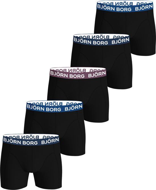 Bjorn borg Björn Borg Cotton Stretch Boxershorts Heren (5-pack) - Zwart - Maat L