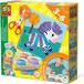 SES Creative - Klei vormen knippen - 3 kleuren klei (3x40g) - met veilige kinderschaar en herbruikbare klei kaarten - glutenvrij
