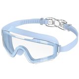 Ambienden Zwembril voor heren, voor volwassenen, groot frame, anti-condens, uv-bescherming, HD-glazen, uniseks zwembril, ideaal voor duiken en watersport in de open lucht, T-BL