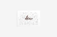 Dailylike Grijze wenskaart, Dear, 9,7 x 7 cm.