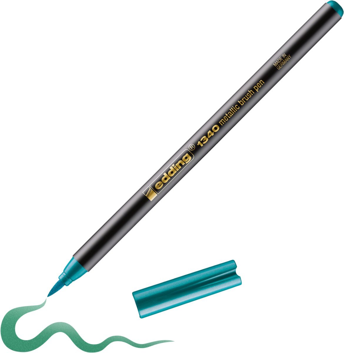 Edding 1340 brushpen metallic groen