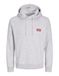 Jack & Jones Trui Jjrush Sweat Hood 12298428 White Melange Mannen Maat - L