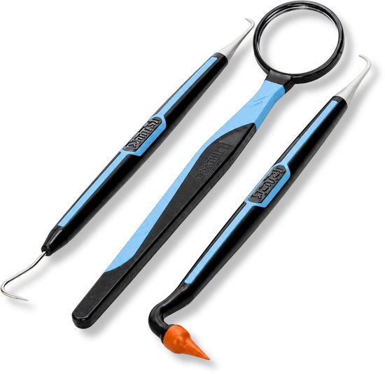 Dentek tandartshaakje - inclusief mondspiegel en tandvleesmassager | Tandsteen krabber