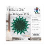Ursus 2506100 - Vouwbladen donkergroen transparant papier, ca. 14 x 14 cm, 42 g/m², 100 vellen