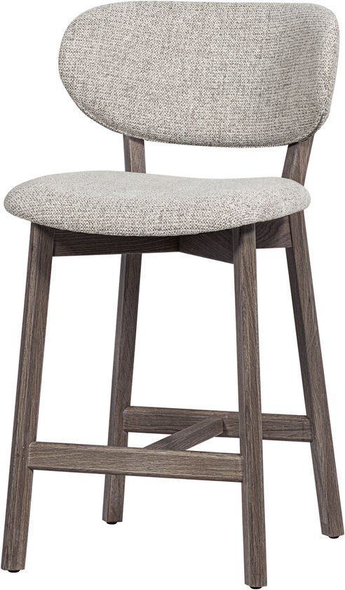 WOOOD Udar Barstoel Met Houten Frame - Bruin