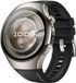 Strap-it Leren-siliconen hybrid bandje met 'perfect fit' aansluiting - geschikt voor Huawei Watch 5 - 46mm (zwart)