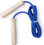 Makito Western Europe Springtouw met houten handvatten - 240 cm - blauw