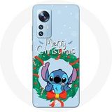Maniacase Hoesje voor Xiaomi Mi 12 / 12X Stitch sneeuw vrolijk kerstfeest blauw