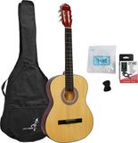 Rocket Music CG44PACK klassieke Spaanse elektrische gitaar, wit