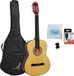 Rocket Music CG44PACK klassieke Spaanse elektrische gitaar, wit
