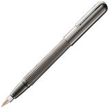 Lamy 1227941 imporium vulpen 93 - vulpen met ongewone behuizing in titanium-mat PVD afwerking, een platina gepolijste clip (gegalvaniseerd) en een 14-karaats tweekleurige gouden veer - veerdikte EF