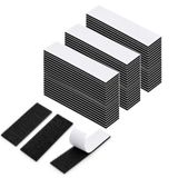 60 stuks haak en lus tape, zelfklevende dubbelzijdige strips (zwart) | 3 x 10 cm, herbruikbare plakband, sterke zelfklevende strips voor thuis en op kantoor