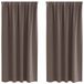vidaXL Rideaux occultants à œillets 2 pcs Marron foncé 175 x 140 cm