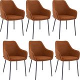 Kick Collection Set van 6 eetkamerstoelen Guus - terra