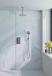 Fortifura Calvi Inbouw Regendoucheset - thermostatisch - plafondarm - 25cm - hoofddouche - ronde handdouche - metalen doucheslang - PVD - geborsteld RVS