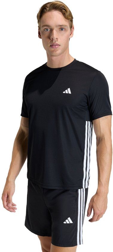 Adidas Performance Workout Essentials Base 3-Stripes T-Shirt Heren Zwart L