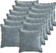 vidaXL - Taie d'oreiller - 12 pièces - BOIS - Bleu clair - 40 x 40 cm - Tissu chenille