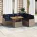 Maison Exclusive - Ensemble de meubles de jardin 7 pièces avec canapé et coussins, gris, en polyrotin