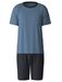 CALIDA Pyjama kort 'Relax Essentials' blauw gemêleerd