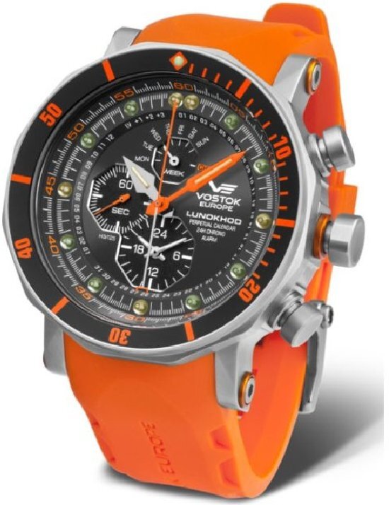 Vostok Europe YM86-620A506 horloge heren - zwart - edelstaal