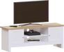 Vida Designs Arlington meuble TV 2 portes meuble de rangement commode meuble de divertissement salon (Blanc)