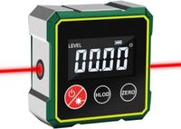 Merkloos / Sans marque Kivora B.V. Digitale magnetische hoekmeter met elektronische laser, hoekmeetinstrument, digitale waterpas met LCD-scherm, automatische uitschakeling voor nauwkeurige metingen