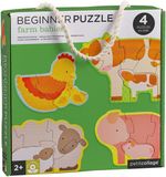 Petit Collage Babydieren Boerderij Puzzel
