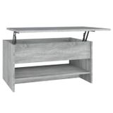 vidaXL salontafel 80x50x40 cm bewerkt hout grijs sonoma eiken
