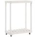 Porte-bûches sur roues 76,5x40x108 cm pin massif blanc