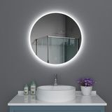 Xellanz Giro Miroir Rond LED avec Chauffage de Miroir 60 cm - Dimmable