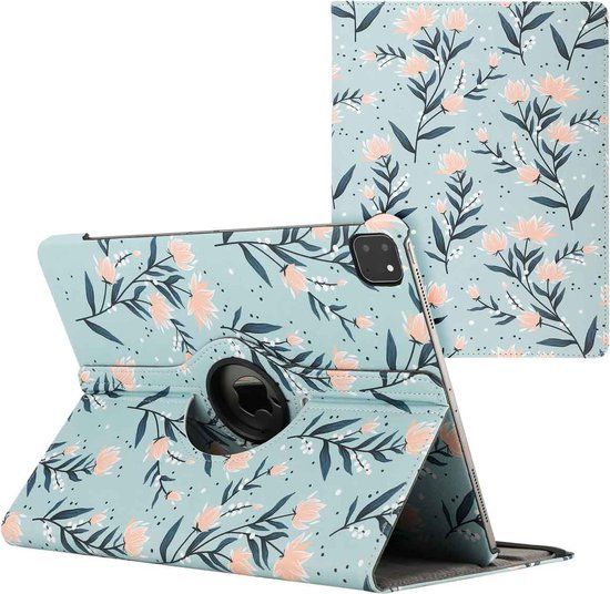 iMoshion 360° Draaibare Design Bookcase 2.0 - Tablet Hoes voor Apple iPad Air 13 inch (2024) M2 - Flowers