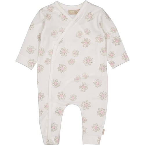 QPI Newborn gebloemde boxpak wit