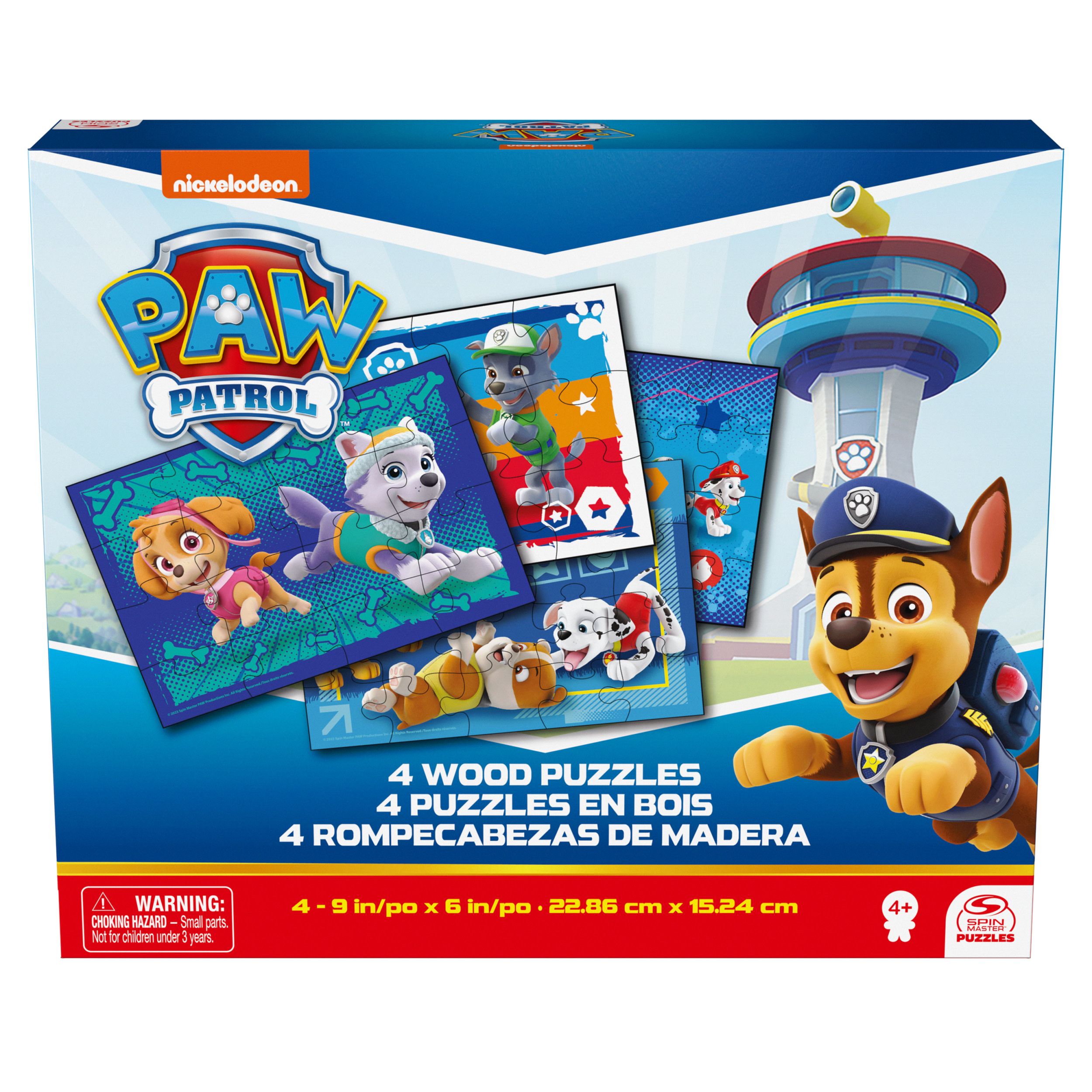 Spin Master Games PAW Patrol - Set van 4 houten puzzels - 4+ jaar
