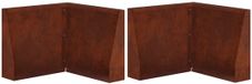 vidaXL Mur de soutènement - 2 pièces - 50 x 50 x 50 cm - Acier résistant aux intempéries - Couleur rouille