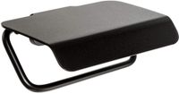 Tatay Onyx toiletrolhouder met deksel, matzwart aluminium, dubbel bevestigingssysteem, 12 x 5 x 10 cm