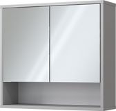 Vicco Eliza Badkamerspiegelkast – 70 x 65 cm met 2 deuren Grijs