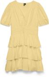 VERO MODA VMLISE 2/4 V-NECK SHORT DRESS WVN EXP Dames Mini jurken XS Golden Haze