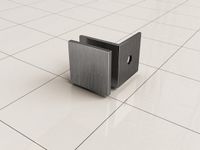 Wiesbaden Less Glaskoppelingset voor Profielloze Inloopdouche - Gunmetal - 2 Stuks