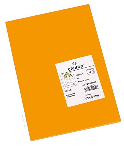 Canson Iris Vivaldi A4 185 GSM glad kleurpapier - Clementine (50 vellen)
