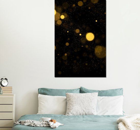 MuchoWow Wanddecoratie Metaal - Aluminium Schilderij Industrieel - Goud - Abstract - 100x150 cm