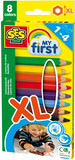 SES Creative My First - Kleurpotloden - 8 kleuren - Vanaf 1 jaar