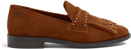 Lazamani Suus Dames Loafers Suede Cognac - Maat 40