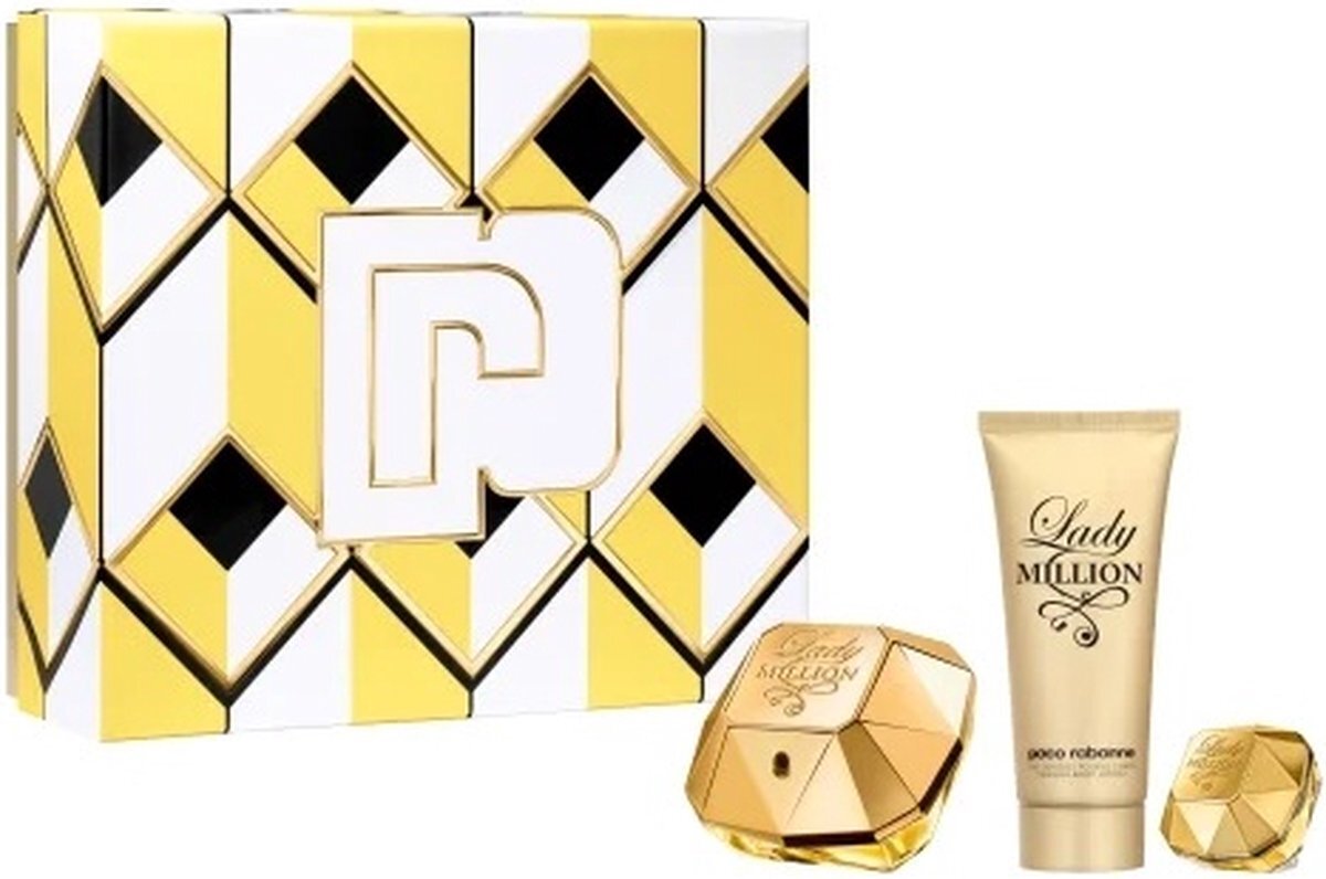 Paco Rabanne lady million eau de parfum 80ml + Body lotion 100 ml + EDP 5 ml set