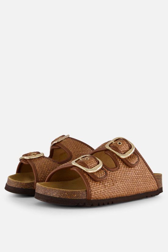 Scholl Sandalen Noelle Raffia Textiel Vrouwen - Cognac