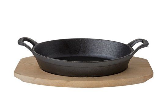 Cosy & Trendy Gietijzer Gratinschaal Ovaal 30x17cm - Zwart