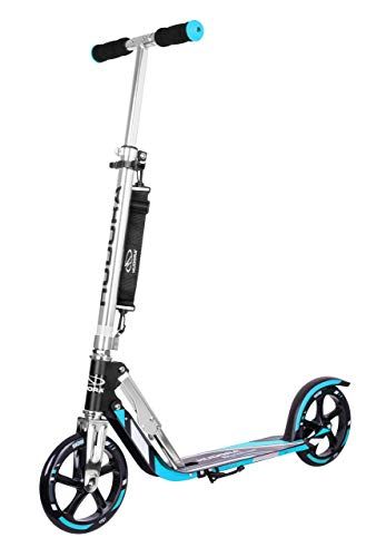 Hudora 14709 Bigwheel 205-Het Origineel Met Rx Pro Technologie-Tret-Roller Inklapbare City-Scooter, Blauw/Zwart