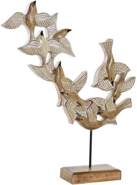 DKD Home Decor Beige Iron Birds Decorative Figures (49 x 11.5 x 63 cm)