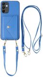 Selected by GSMpunt.nl Hoes met Pasjeshouder en Koord Geschikt voor de Samsung Galaxy A57 | Wallet | Litchi Kunstleer en Stevig TPU | Blauw