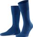 FALKE Airport eenkleurig wol katoen sokken heren blauw - maat 43-44